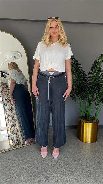 Selma büyük beden Geniş Paça Pantolon