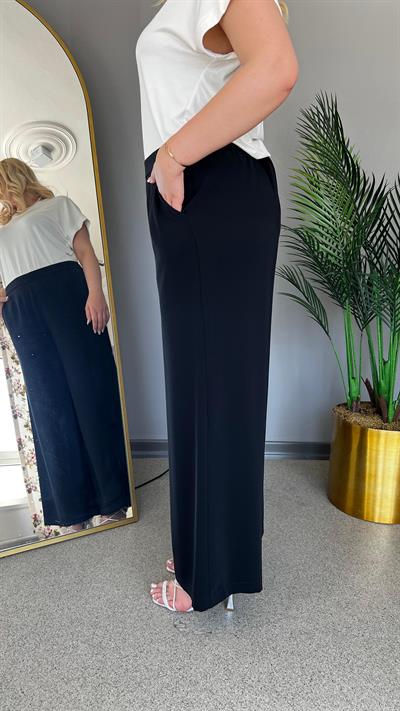 Selma Büyük Beden Geniş Paça Rahat Pantolon Büyük