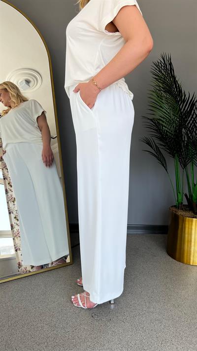 Selma Büyük Beden Geniş Paça Rahat Pantolon Büyük