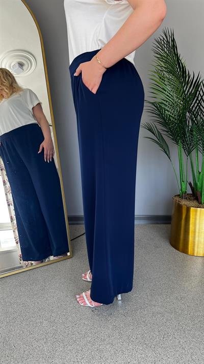 Selma Büyük Beden Geniş Paça Rahat Pantolon Büyük