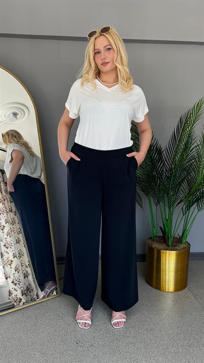 Selma Büyük Beden Geniş Paça Rahat Pantolon