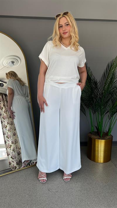 Selma Büyük Beden Geniş Paça Rahat Pantolon