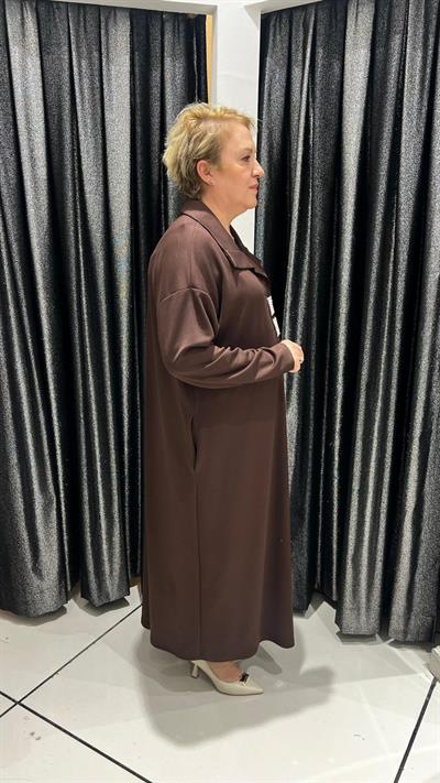 Selma Büyük Beden Gizli Cep Detaylı Şık Elbise