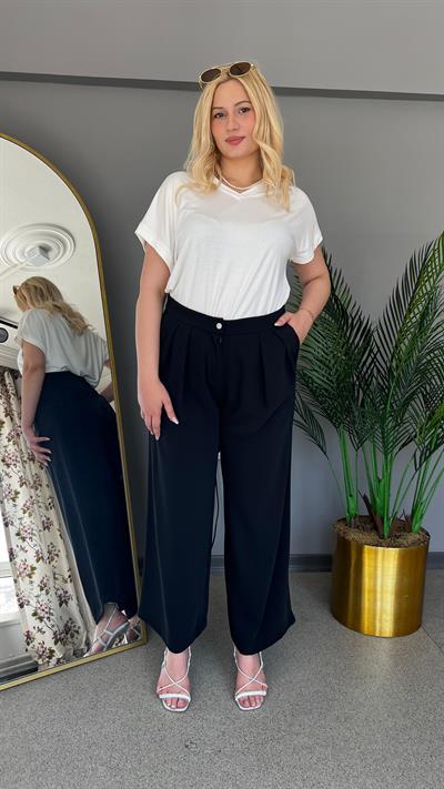 Selma Büyük Beden Hafif Kumaşlı Yazlık Pantolon