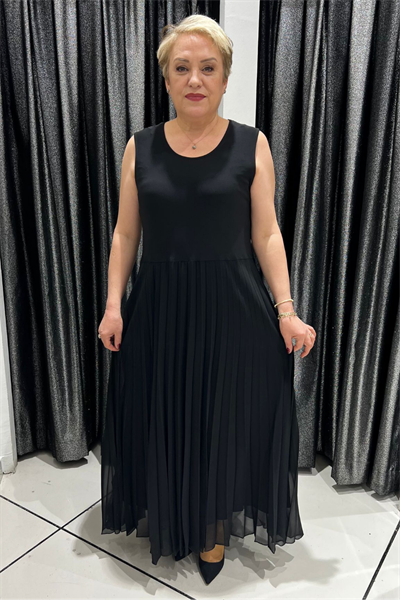 Selma Büyük Beden İki Parça Siyah Takım Elbise