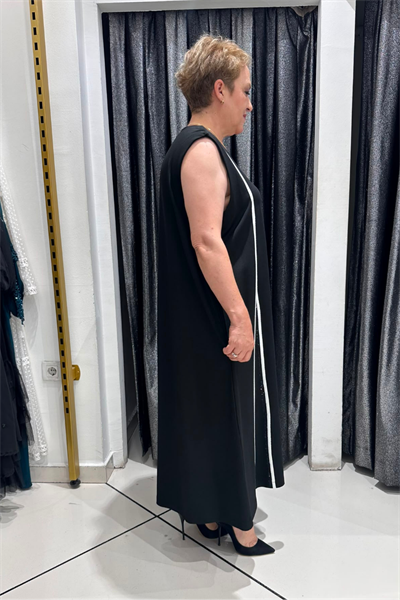 Selma Büyük Beden İnce Çelik Kumaş Elbise Üzeri Hırka Modeli