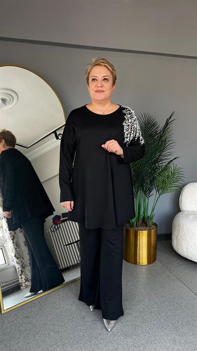 Selma Büyük Beden İnci Detaylı Takım