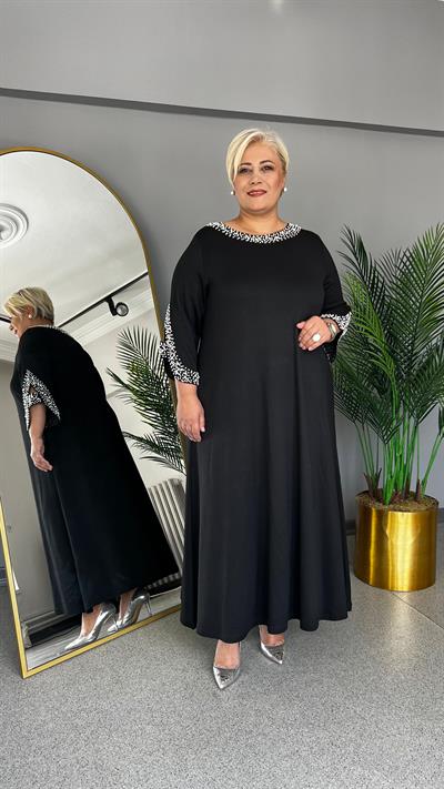 Selma Büyük Beden İncili Elbise
