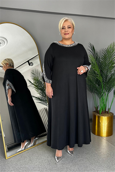 Selma Büyük Beden İncili Elbise