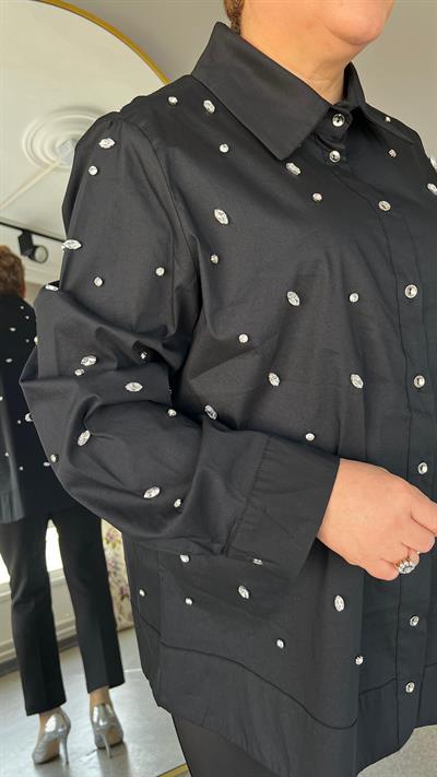 Selma Büyük Beden İncili Gömlek