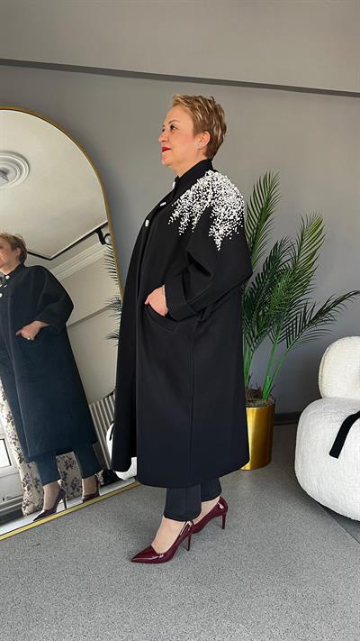 Selma Büyük Beden İncili Kaban