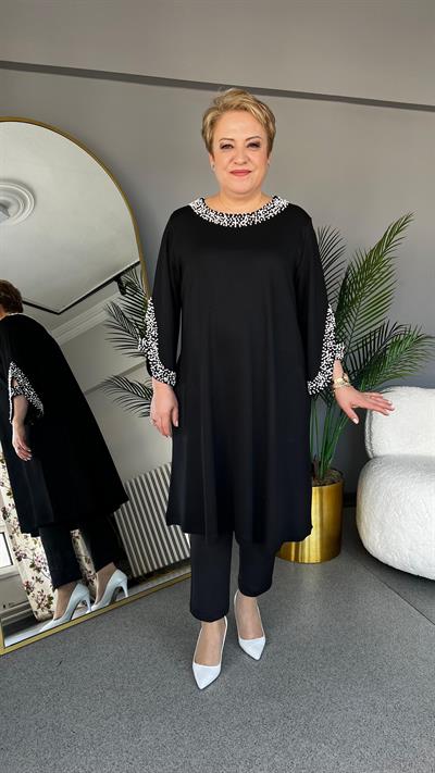 Selma Büyük Beden İncili Tunik