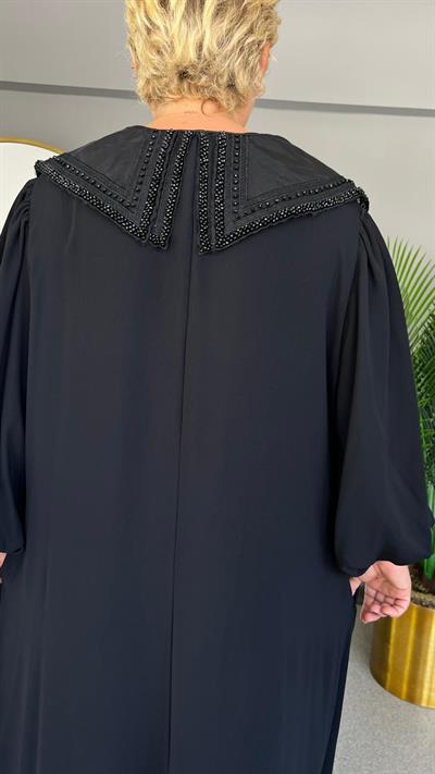 Selma Büyük Beden İşlemeli Elbise