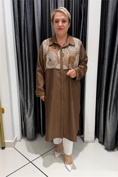 Selma Büyük Beden İşlemeli Gömlek