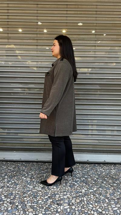 Selma Büyük Beden Kadife Gömlek