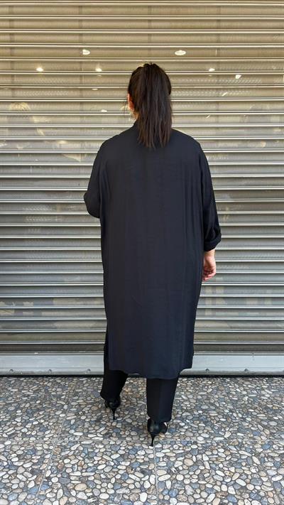 Selma Büyük Beden Kanvas Gömlek