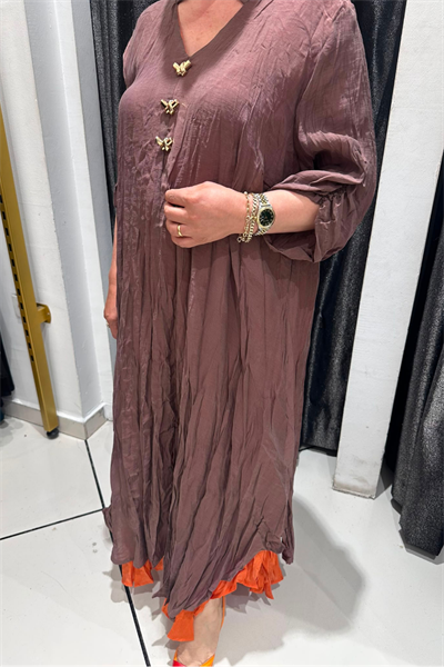 Selma Büyük Beden Katmanlı Tasarım Elbise