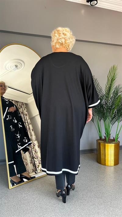 Selma Büyük Beden Kedi Desenli Elbise