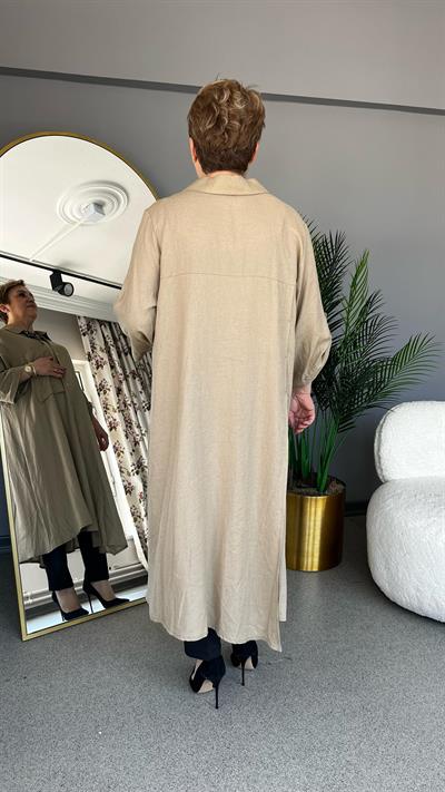 Selma Büyük Beden Kelebek Broşlu Elbise