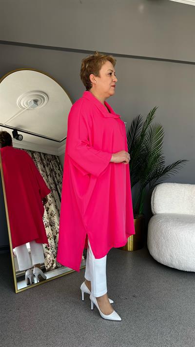 Selma Büyük Beden Kelebek Broşlu Tunik Elbise