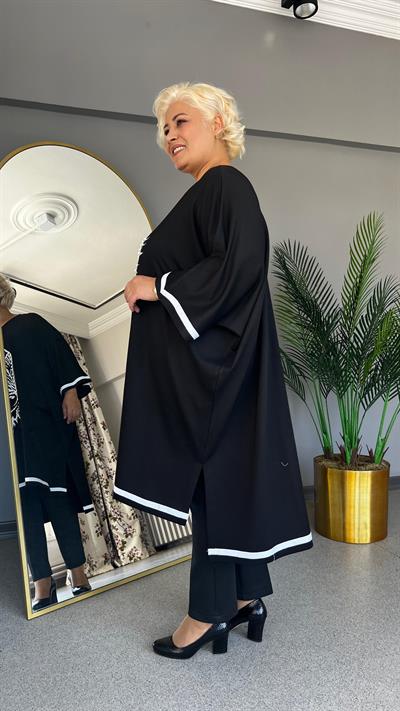 Selma Büyük Beden Kelebek Desenli Elbise