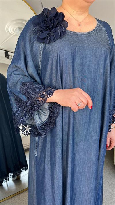 Selma Büyük Beden Kot Elbise