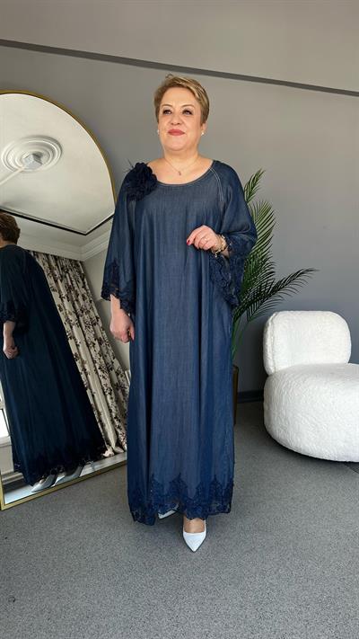 Selma Büyük Beden Kot Elbise