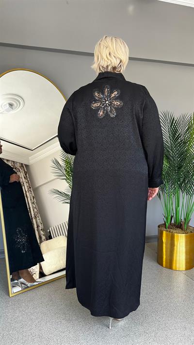 Selma Büyük Beden Kravatlı Elbise