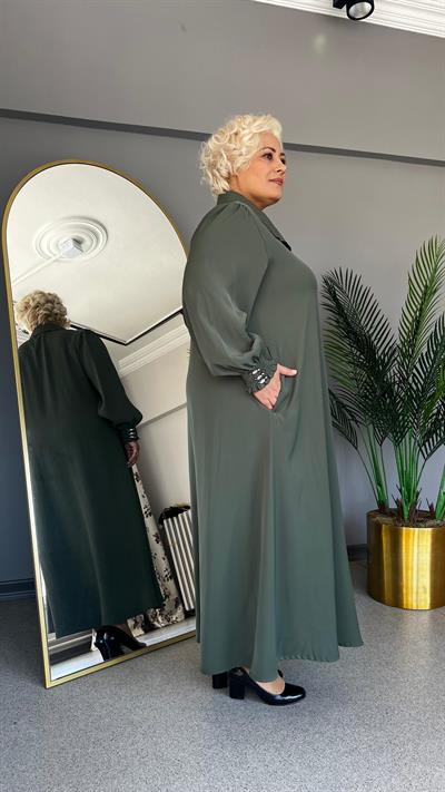 Selma Büyük Beden Krep Elbise