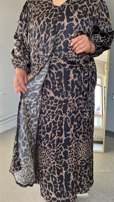 Selma Büyük Beden Kruvaze Elbise