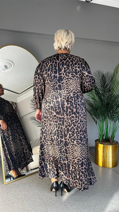 Selma Büyük Beden Kruvaze Elbise