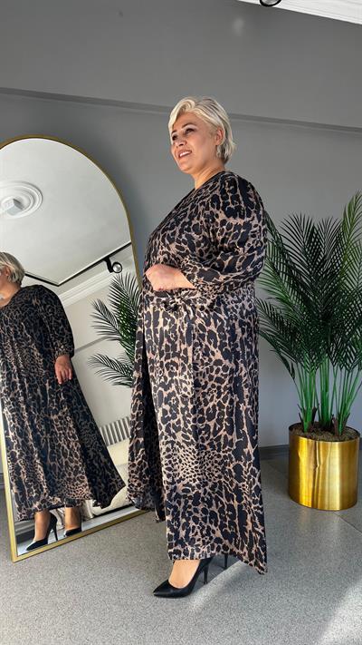 Selma Büyük Beden Kruvaze Elbise