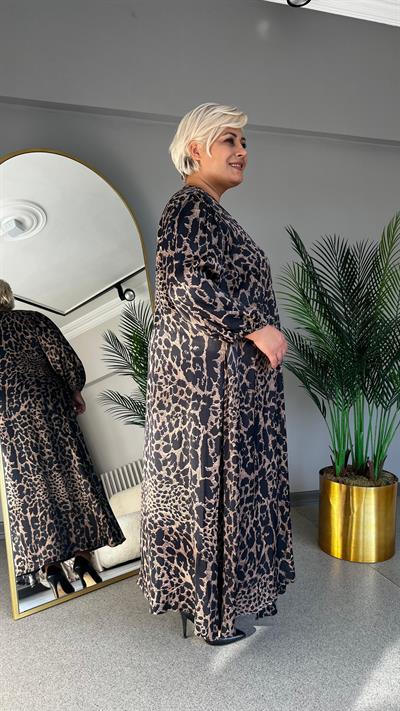 Selma Büyük Beden Kruvaze Elbise