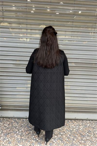 Selma Büyük Beden Kürk Detaylı Çıtçıtlı Yelek