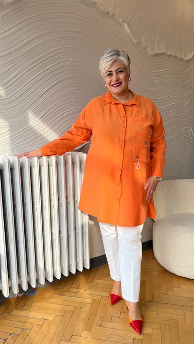 Selma Büyük Beden Kuşgözlü Gömlek