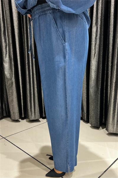 Selma Büyük Beden Lastikli Cepli Pantolon