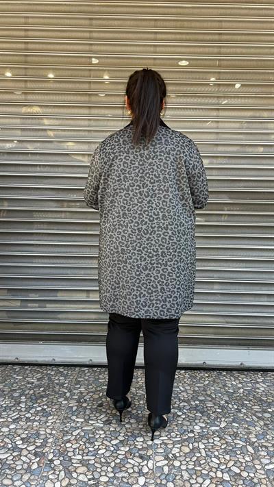 Selma Büyük Beden Leopar Desenli İçli Dışlı Takım