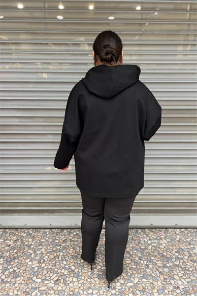 Selma Büyük Beden Leopar Detaylı Rahat Kesim Hırka