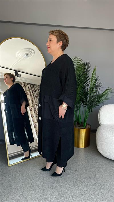 Selma Büyük Beden Merserize Hırka