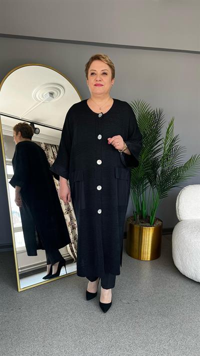 Selma Büyük Beden Merserize Hırka
