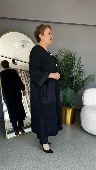 Selma Büyük Beden Merserize Hırka