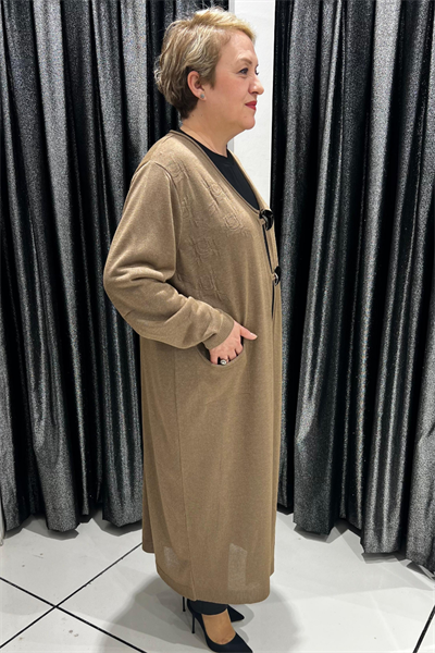 Selma Büyük Beden Merserize Şık Hırka