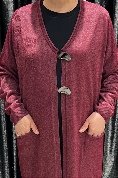 Selma Büyük Beden Merserize Şık Hırka