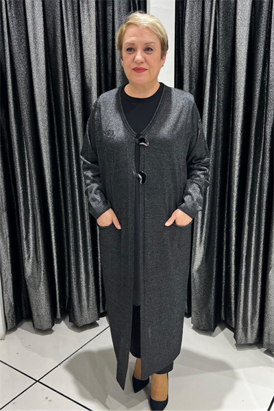 Selma Büyük Beden Merserize Şık Hırka