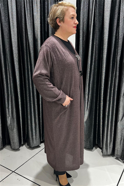 Selma Büyük Beden Merserize Şık Hırka