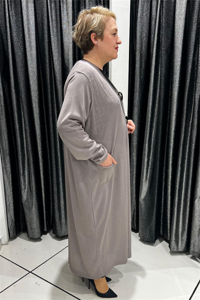 Selma Büyük Beden Merserize Şık Hırka