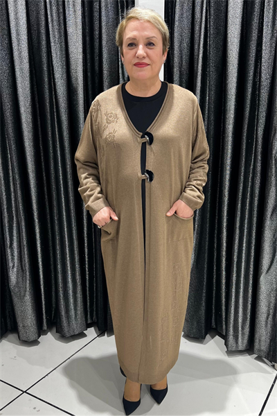 Selma Büyük Beden Merserize Şık Hırka
