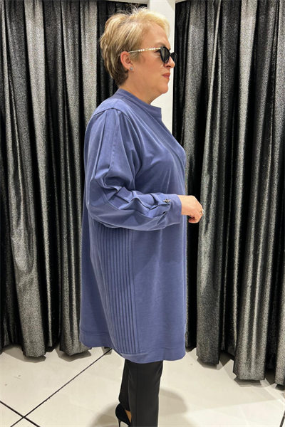 Selma Büyük Beden Modern Çapraz Fermuar Tunik