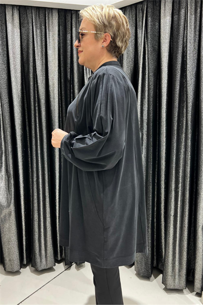 Selma Büyük Beden Modern Çapraz Fermuar Tunik