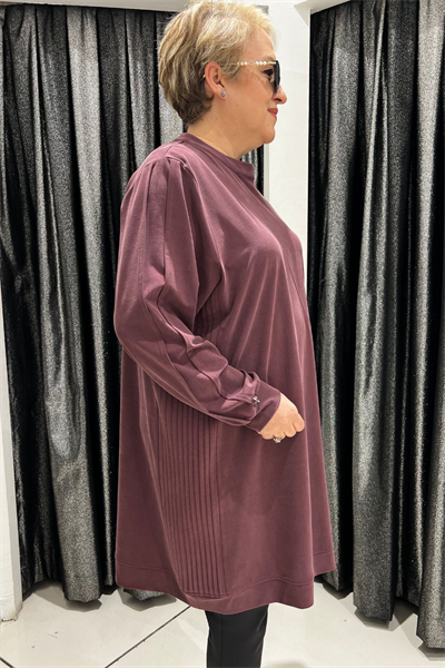 Selma Büyük Beden Modern Çapraz Fermuar Tunik